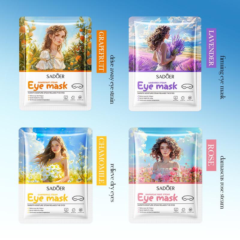 3pcs Yuzu rose steam eye mask, moisturizing and relieving dry eye eye eye mask skin care products
