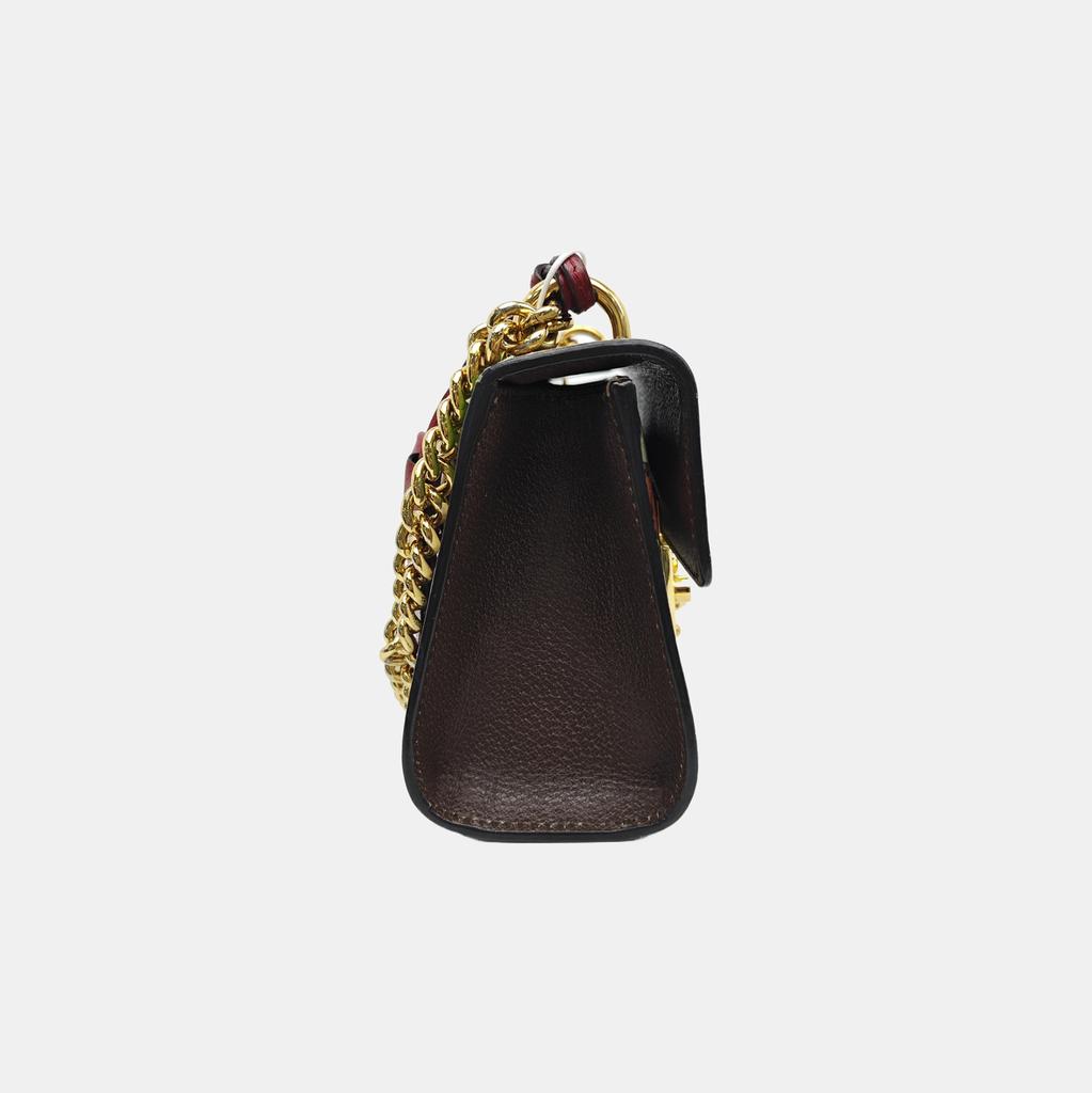 [Pre-Owned] Padlock Small Multicolor Coated Canvas Print Shoulder Bag - Good #YGP1KF