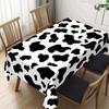 Cow Print Rectangle Tablecloth Holiday Home Party Decor Washable Black White Cow Pattern Table Cloths Kitchen Dining Table Decor