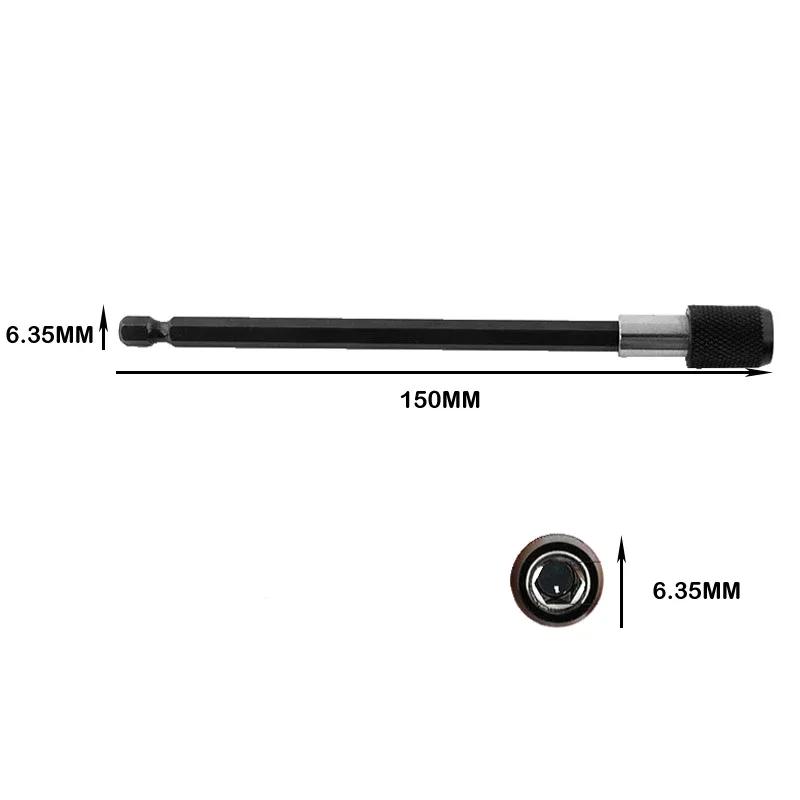 Extension Bar 1/3PCS Magnetic Bit Holder Extension 60mm 100mm 150mm 1/4 Inch Hex Shank Quick Release Screwdriver Bit Holder