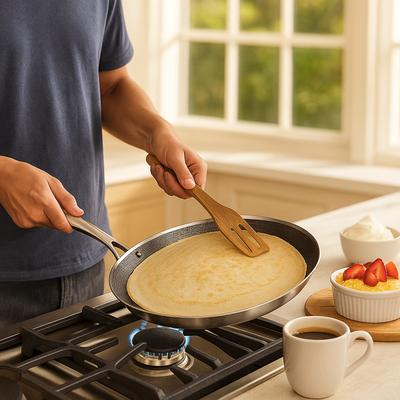D5 Stainless Steel Crepe Pan Non-Stick Pots Honeycomb Coating Frying Pan Pizza Tray 24/26/28cm Kitchen Cookware Pancake Egg Pan