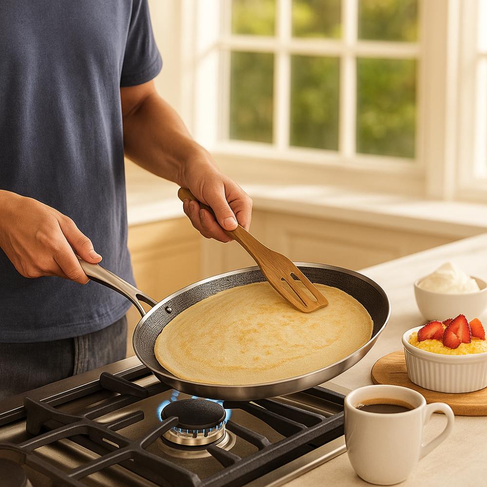 26/28cm Crepe Pan Non-Stick Pancake Egg Pan Thickened Frying Pan Pizza Tray  All Stoves