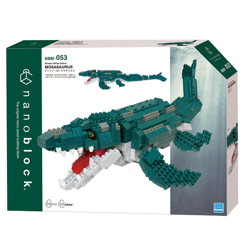 Nanoblock Kawada Dinosaur DX Mosasaurus 6.5 x 12.5 x 32 cm Ages 12 and up Interior Decor Hobby NBM-053