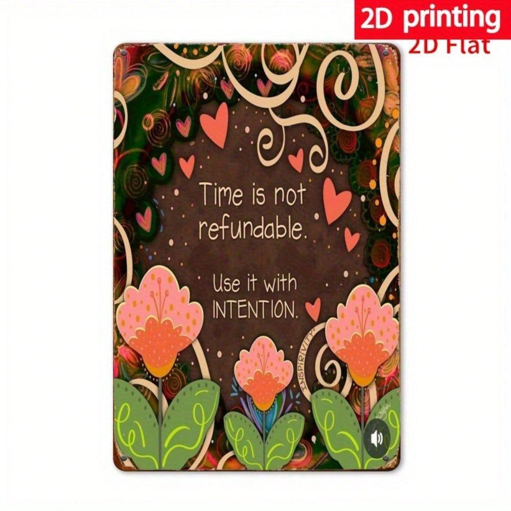 Tin Painting 20x30cm Handmade Metal Art Wall Decor Retro Home Office