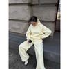 Womens 2026 Fall Hooded Sweatshirt Tracksuit 2 Piece Set Casual Sportswear