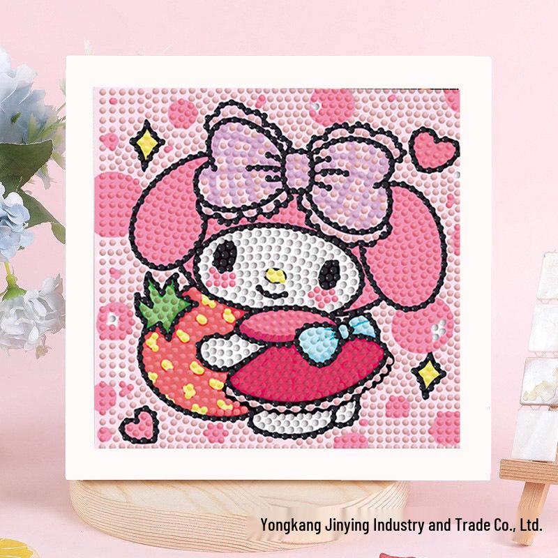 Sanrio Children's Diamond Painting with Frame Stickers - DIY Handmade Gift Set