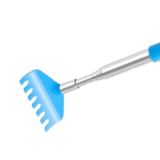 Interactive Touch Therapy Toy for Cats Dogs Extendable Pet Massage Stick Telescopic Rake Shaped Teaser Wand for Bonding Training Grooming