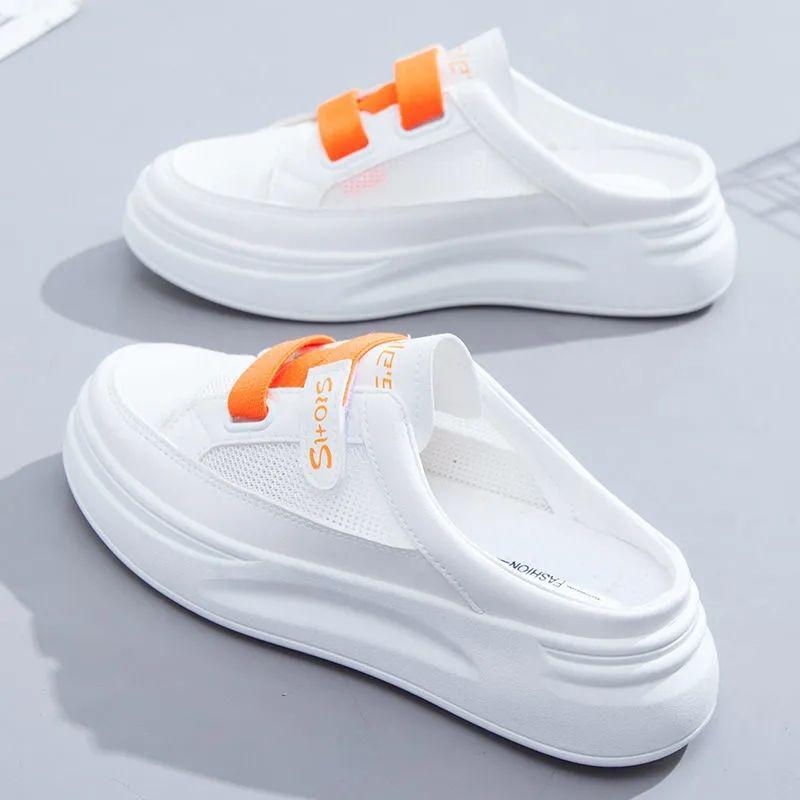 

Women s Breathable Velcro Mesh Sneakers - White, Thick Sole, Versatile for Spring and Autumn 2025 56
