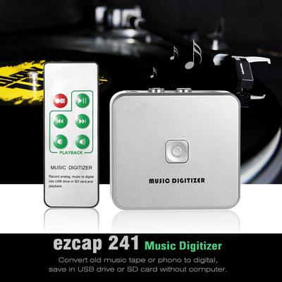 Ezcap Digital Audio Music Digitizer Converter 3.5mm RCA Analog-2-MP3 White