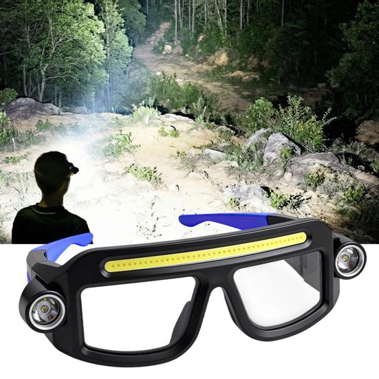 Multifunctional Eyeglass Light, XTE USB Rechargeable LED Head Lamp for Outdoor, 5 Lighting Modes Hands Free Work Light for Night Fishing