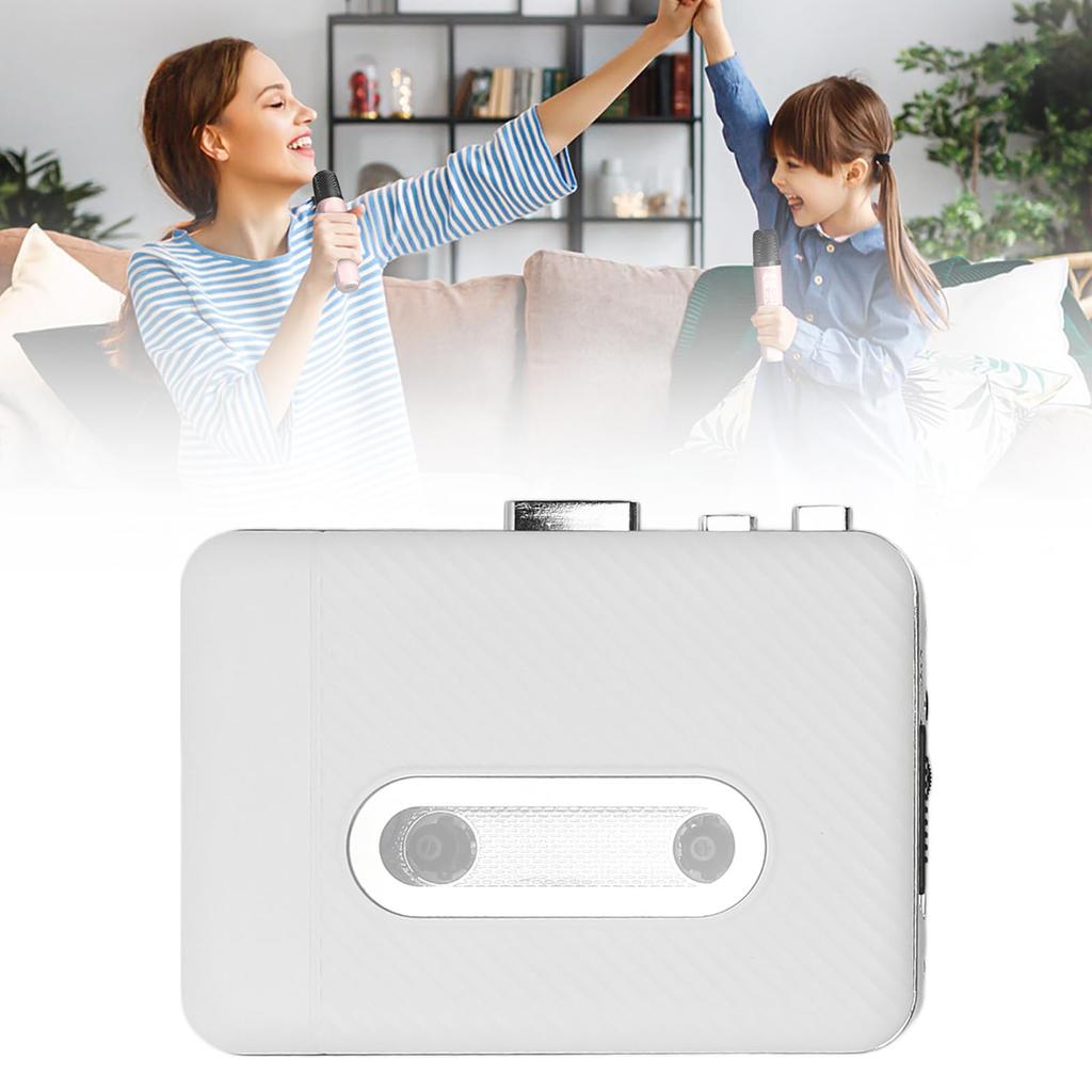 Portable Cassette Tape Recorder with Stereo Auto Plug and Headphone Jack Compatible Cassette Tape Player Recorder for Home and Car Use Player, Output,