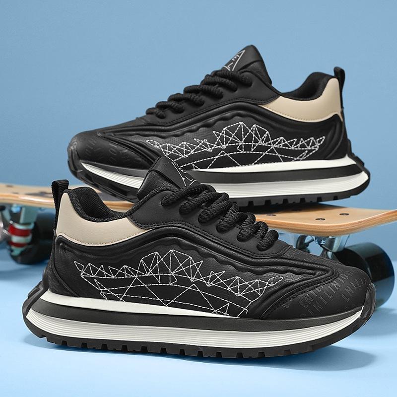 

Leather men s shoes spring 2025 new sports Forrest Gump shoes teenage students platform heightening shoes men s Korean version 39