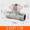 Toilet Diverter Valve Stainless Steel Adapter G1/2" T-Valve For Bath Bidet Sprayer Shower Fitting 4 Points Three-way Water Pipe