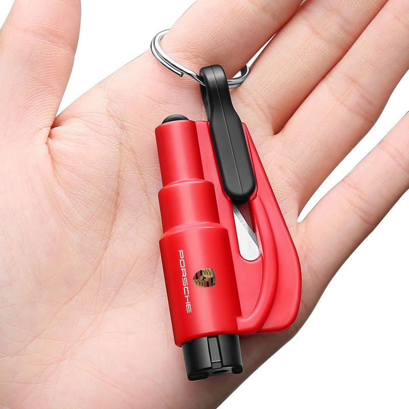 3-in-1 Car Safety Hammer Auto Emergency Glass Window Breaker Car Goods For Porsche Cayenne Panamera Macan Boxster 911 928 944 918 917