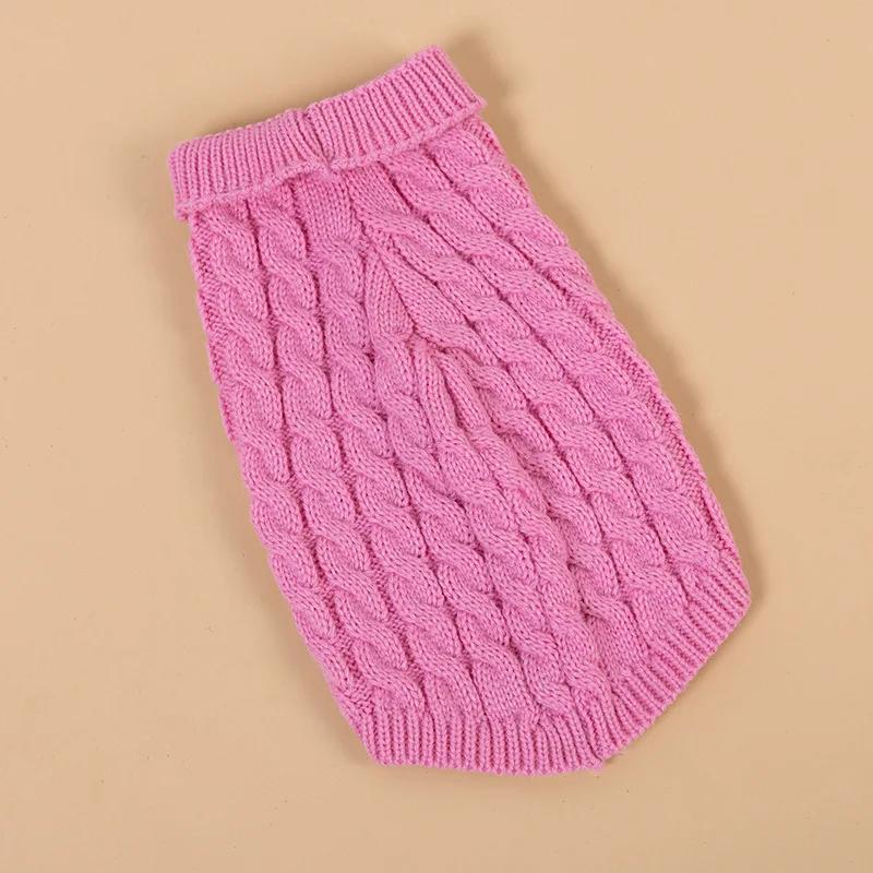 Winter Warm Knitted Dog Sweater Turtleneck Pet Vest Soft Coat for Small Medium Dogs Chihuahua Yorkie Teddy