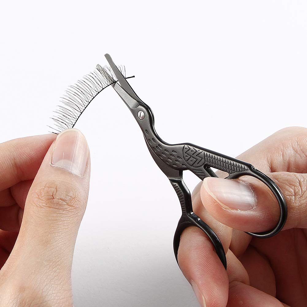 Facial Hair Scissors Rounded Professional Stainless Steel Mustache Nose Hair Beard Eyebrows Eyelashes Trimming Clippers