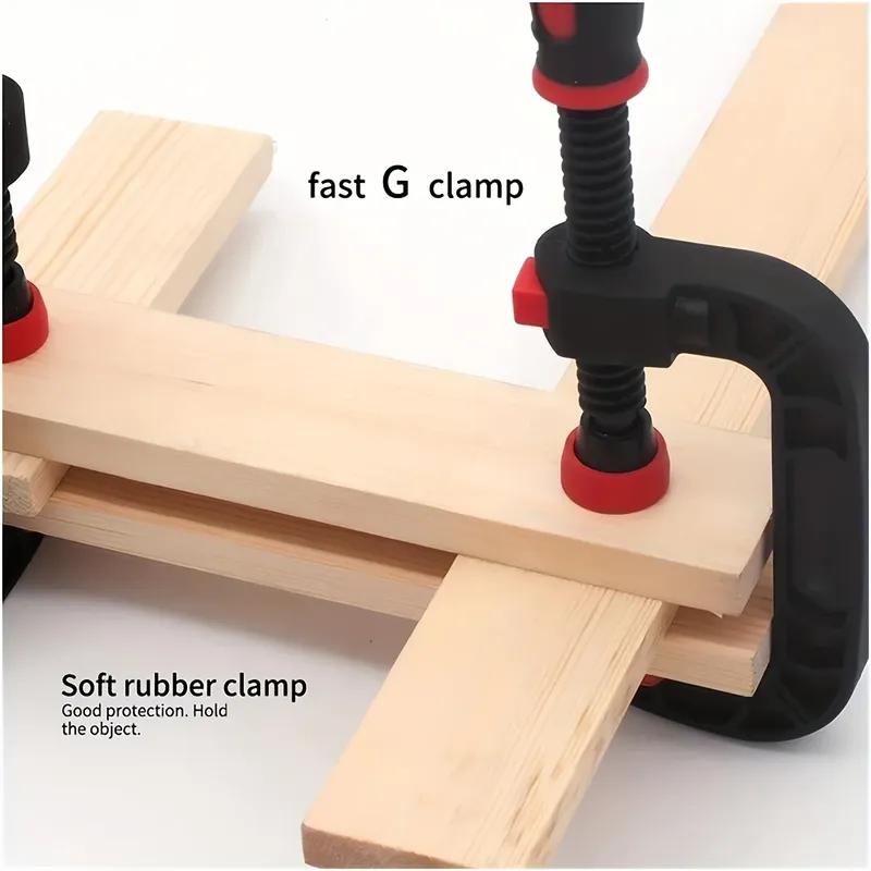 Два 7-дюймовых пружинных зажима с сильным усилием зажима, усиленные пластиковые нейлоновые сверхпрочные зажимы с пружинными губками 2PCS