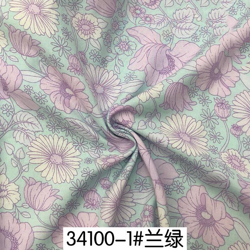 Rayon Fabric Imprint Summer Fashion Dress Pajamas Homewear Fabrics Wholesale Cloth for Diy Sewing Per Meter Material