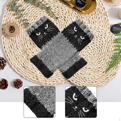 Fingerless Gloves Cold Weather Fashion Wrist Warmer Knit Sleeves for Women