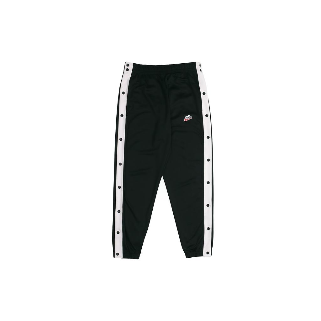 Nike Sports-Inspired Snap Button Track Pants with Cuffed Ankles Men Bottoms Black BV2628-010