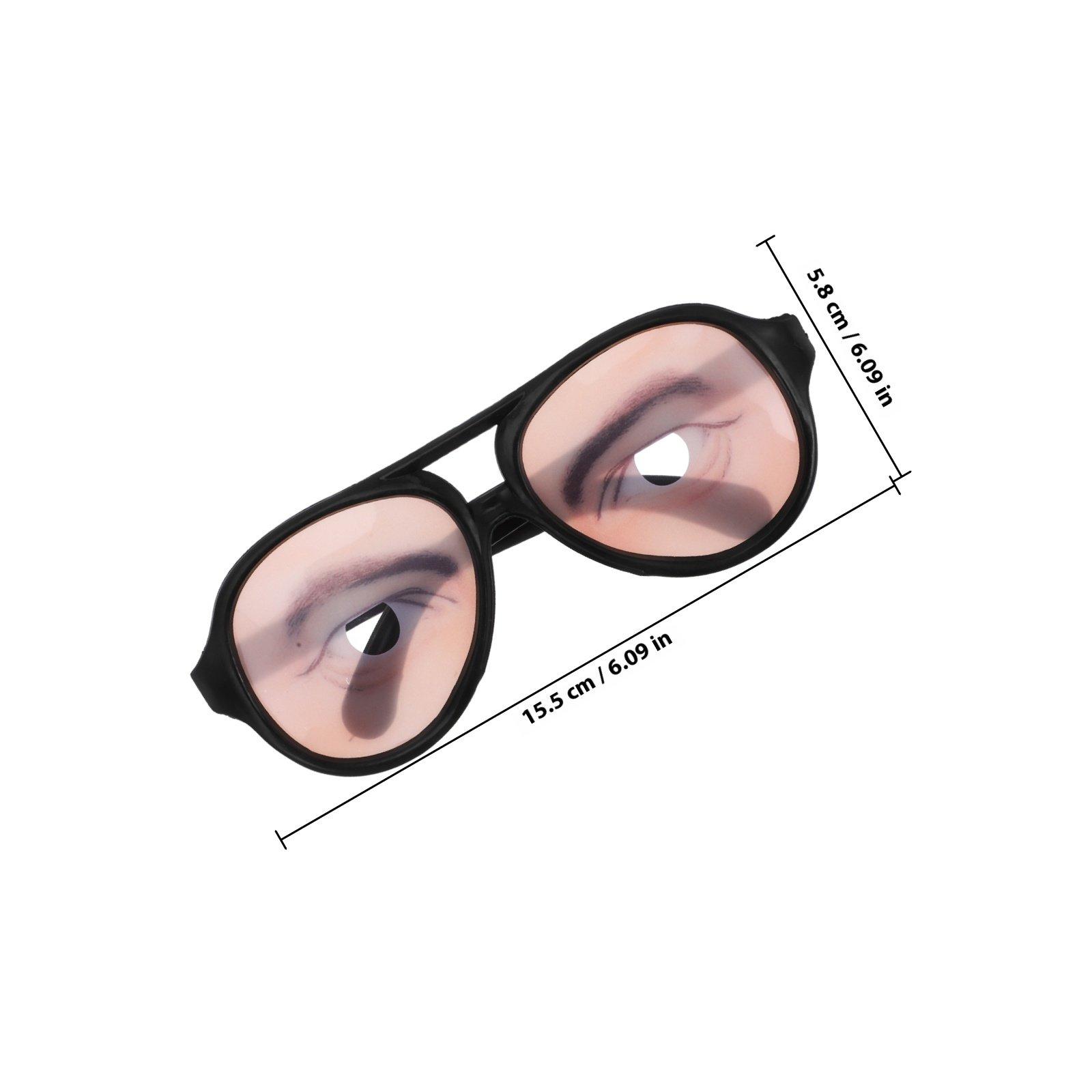 

Lightweight Funny Glasses One Size Cool Fashion Style Prop for Halloween Cosplay Masquerade Party Prank Gag Gift Idea чёрный