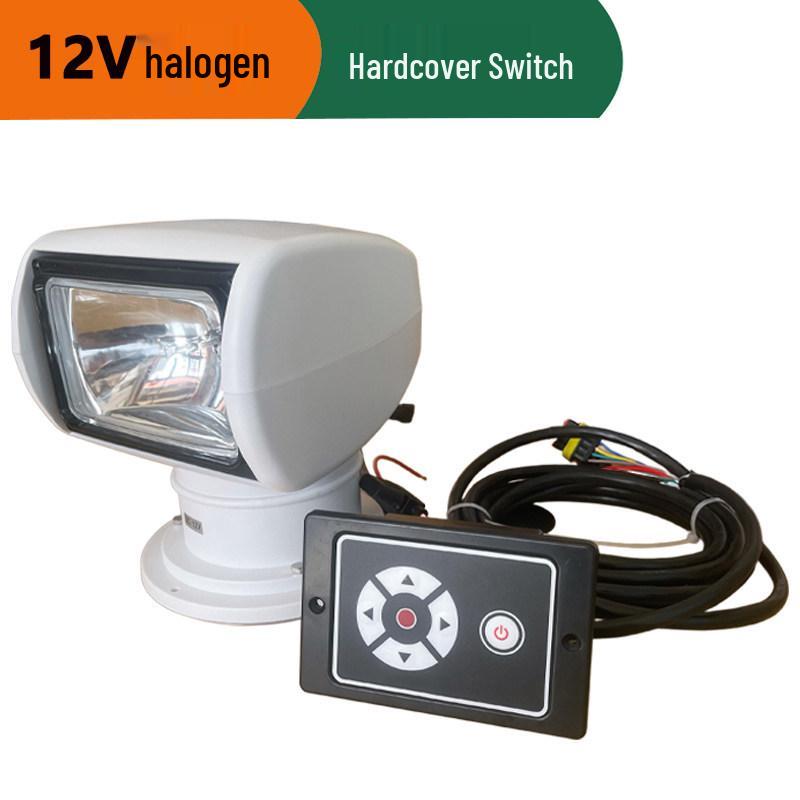 Rotatable Marine Remote Searchlight 12V/24V Xenon Halogen for Yachts & Speedboats - Super Bright Floodlight