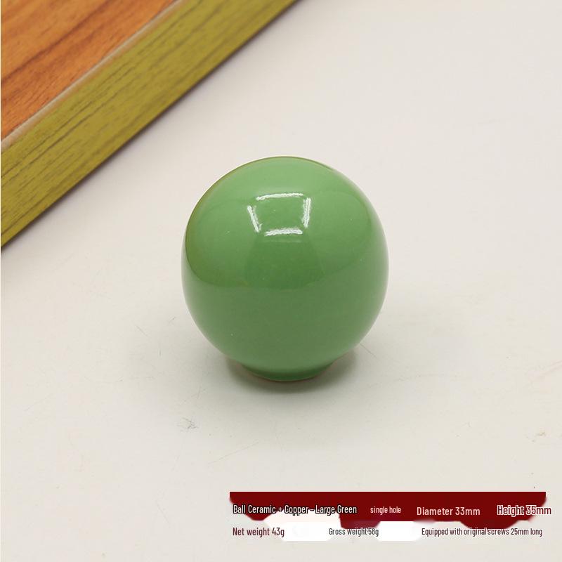 Colored Round Ceramic Door and Drawer Handle