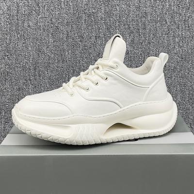 Europäischer Designer Neue Schuhe für Herren Freizeit-Sportschuhe Echtes Leder Chunky Sneakers Jugend-Trend Dicksohlige Turnschuhe