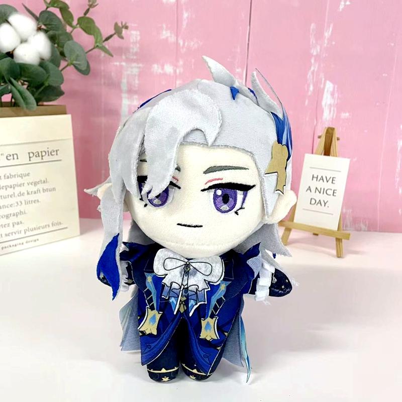 20cm Genshin Impact Neuvillette Plüschtier Stoffpuppe Weiches Kissenkissen Wriothesley Furina Lyney Arlecchino Fan Geburtstagsgeschenk
