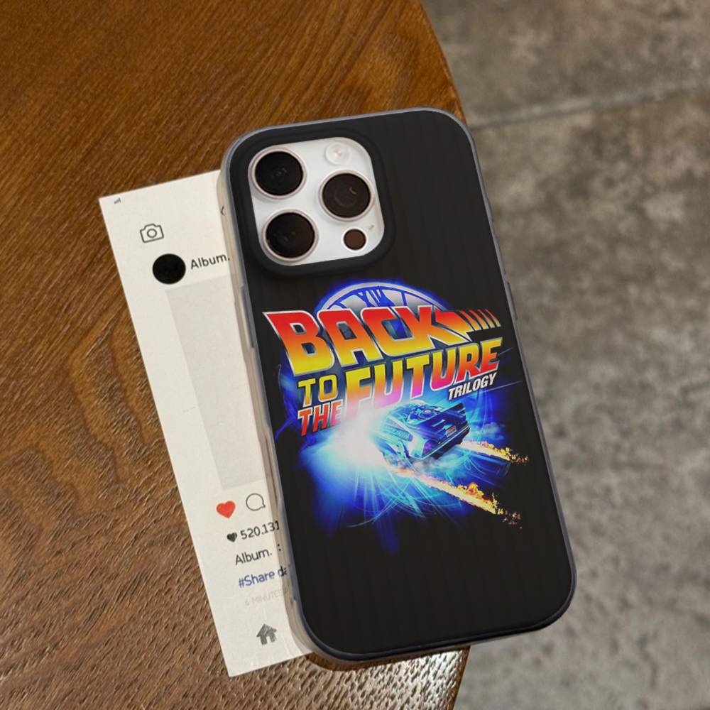 Back To The Future Soft Corrugated Transparent Phone Case For IPhone 17 15 16 11 12 13 14 Pro Max Plus Pro