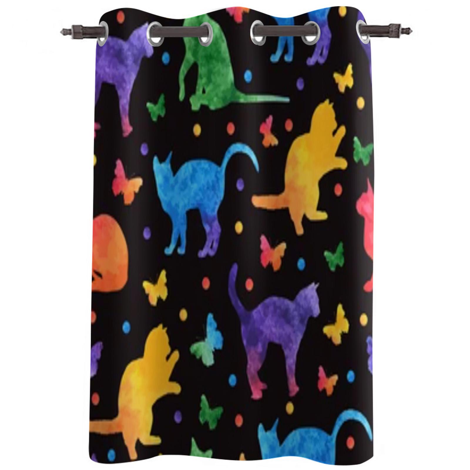 Красочные акварельные милые кошки и бабочки — фото 2