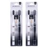 Ergonomic Black and White Toothbrush Set for Couples Portable Gentle Cleaning