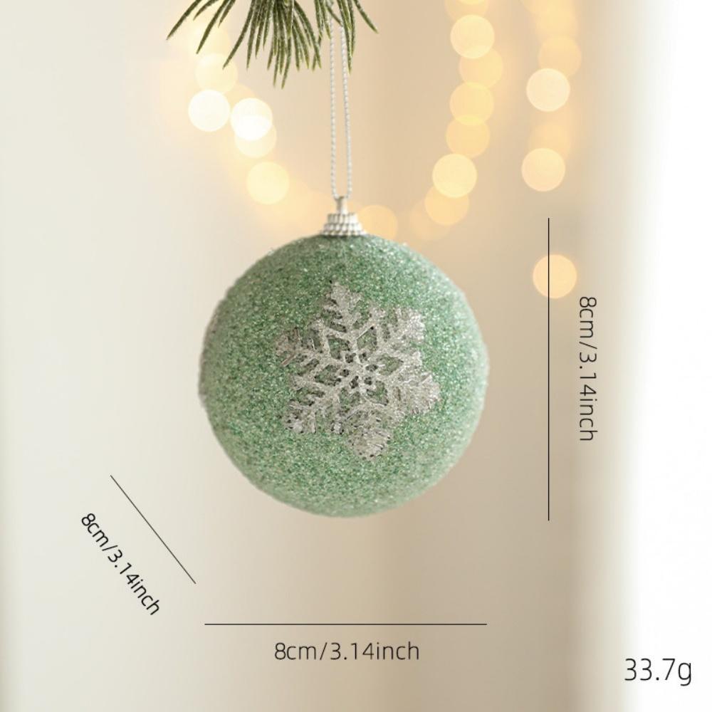 New Green Glitter Sequins Foam Christmas Ball Christmas Tree Hanging Ornaments for Home New Year Christmas Decoration
