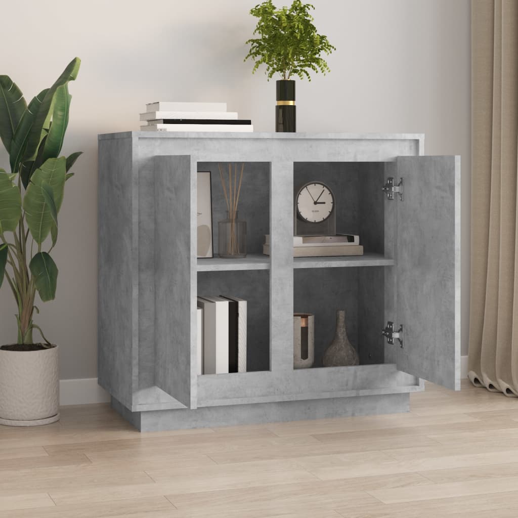 vidaXL Sideboard Betongrau 80x34x75 Cm Holzwerkstoff