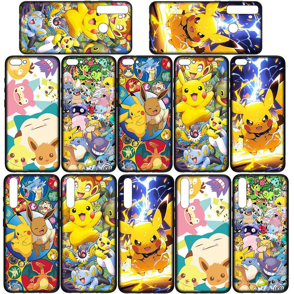 Cover for iPhone 17 16 15 Xiaomi Poco Redmi Note 14 13 12 11 Pro Max X 9 Samsung Galaxy S25 S24 S23 OPPO Huawei Eevee Pokemon Pikachu Cute Phone Case
