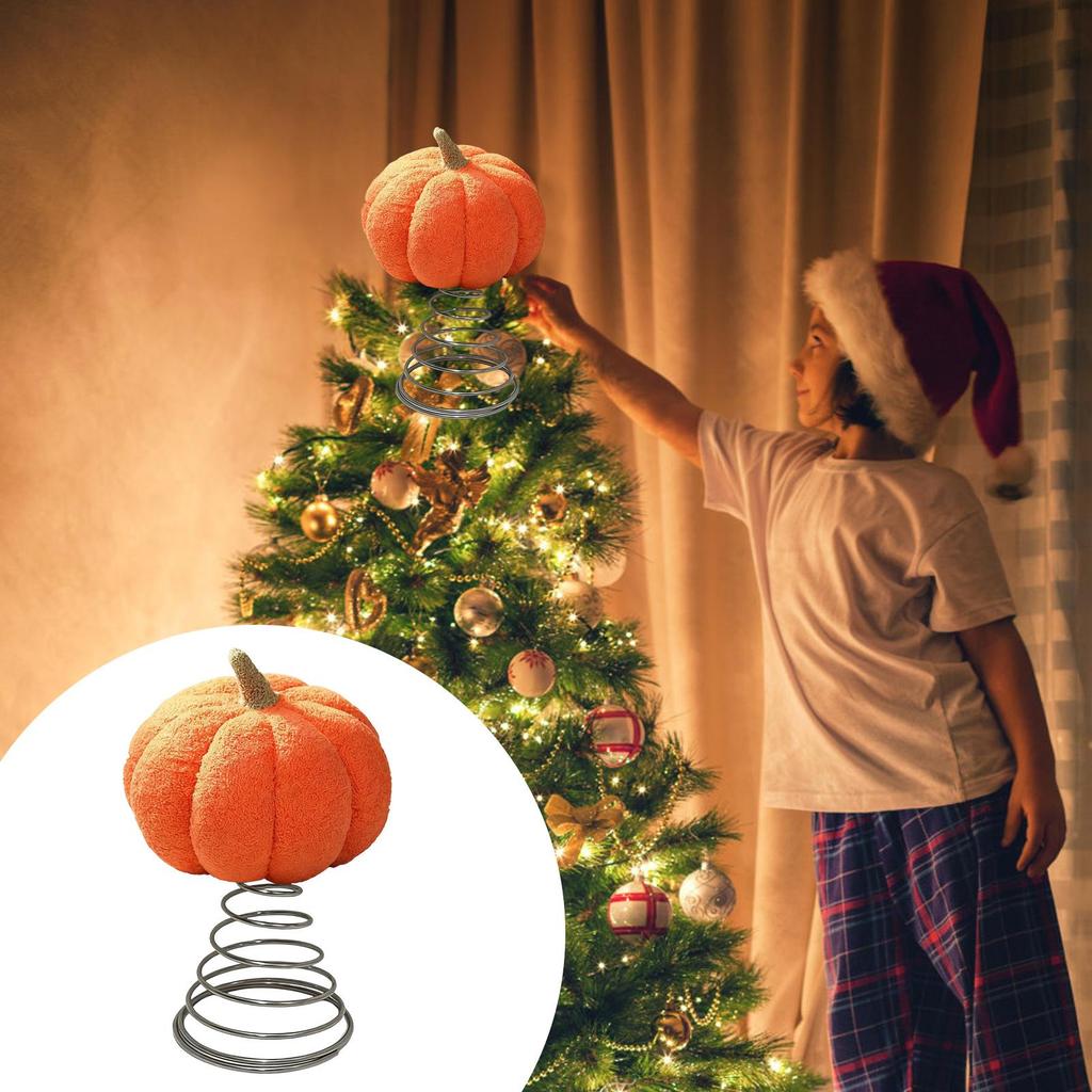 Gwiazda na czubek choinki Sprężynowa dynia Dekoracje na choinkę Halloween Dekoracje jesienne Artykuły imprezowe do wnętrz i na zewnątrz Zbiory Jesień