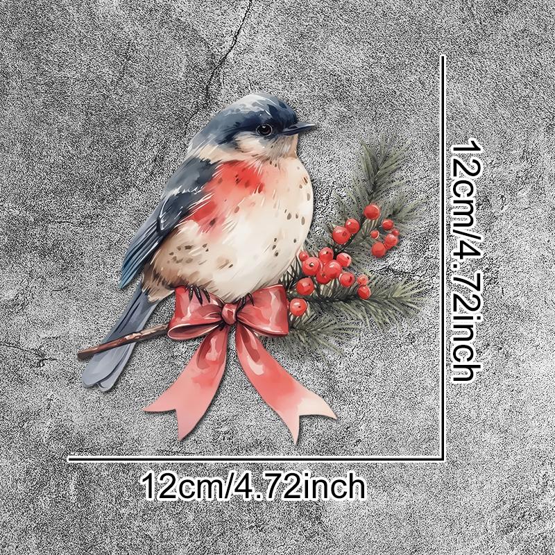 

1PC Bird Window Decals Waterproof Stickers for Wall DIY Glass Door Refrigerator Mirror Universal Christmas Decor for Living Room