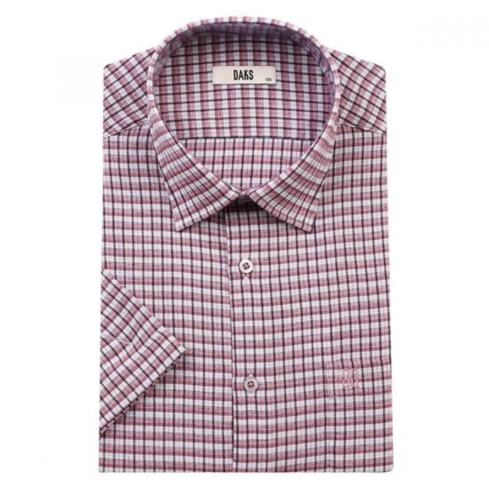 Daks 26 Years Ss Linen Blend Small Check Summer Short Sleeve Regular Fit Casual DMS3SHCS110-R1/95