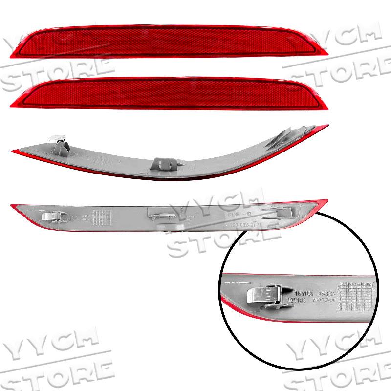 Car Rear Bumper Warning Reflective Strips Reflector Lamp OEM:63147290091 63147290092 For BMW X5 F15 2014 2015 2016 2017 2018