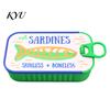 Organized Clavicle Chain Case Sardine Tin Jewelry Box with Fishbone, PLA Vintage Compact Size Decorative Vanity Accessory Organizer, Portable Storage