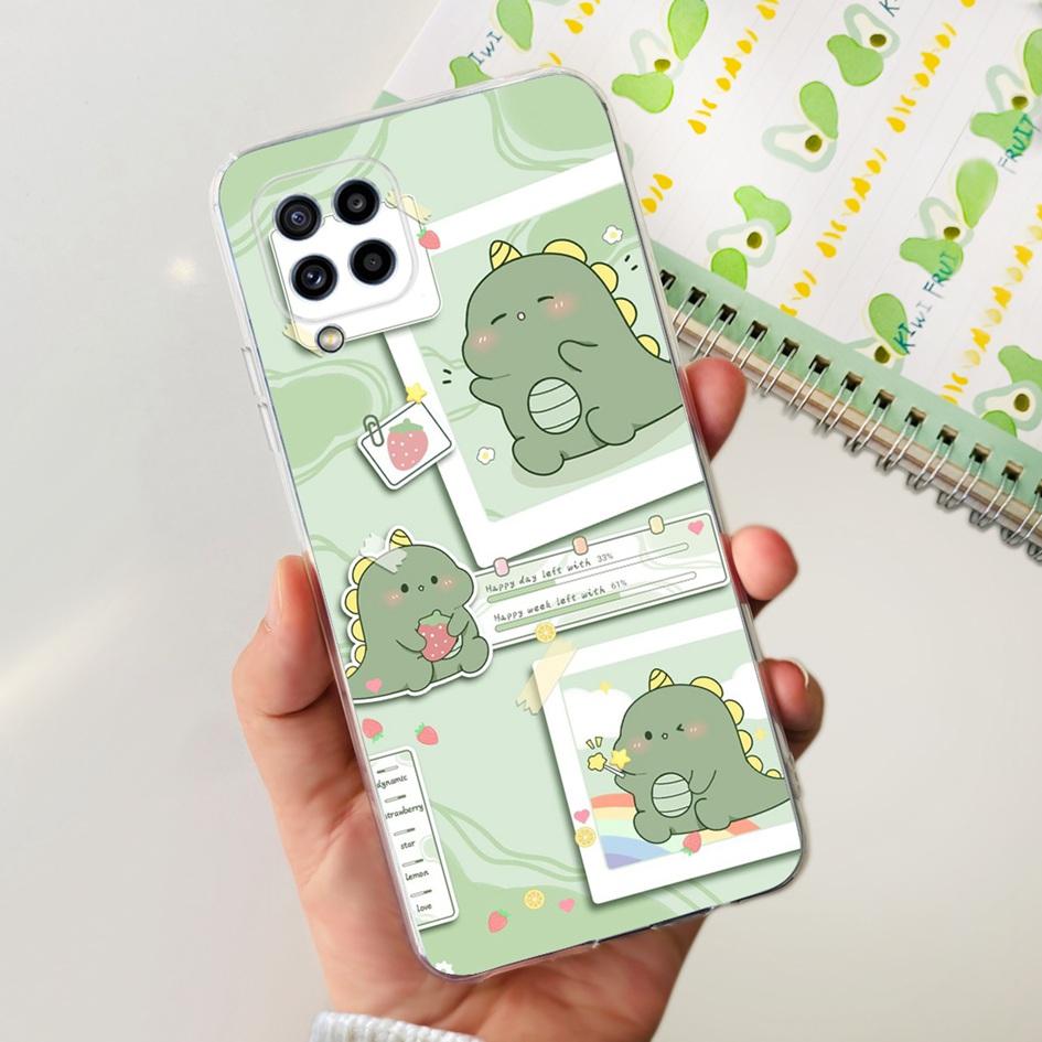 For Samsung M32 Case Galaxy M32 SM-M325F Cover Cute Fashion Flower Cartoon Soft Cases For Samsung M22 F22 M52 5G SM-M526B Bumper
