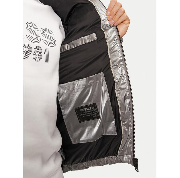 Winter Jacket Guess M4BL46 WGJT0 Silver Regular Fit