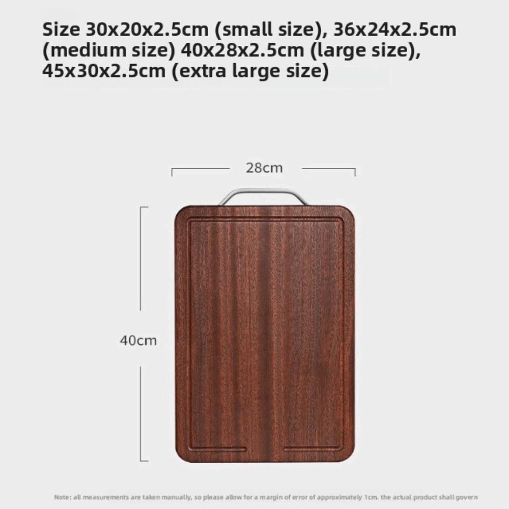 Durable Solid Wood Cutting Board Antibacterial Double-sided Vegetable Cutting Board Ebony Anti Mold Cutting Board Mats Household