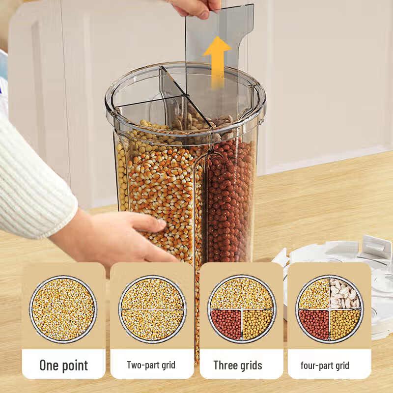 Rundes geteiltes Kunststoff-Aufbewahrungsglas Serie Van Gogh, Set aus 3 Stück