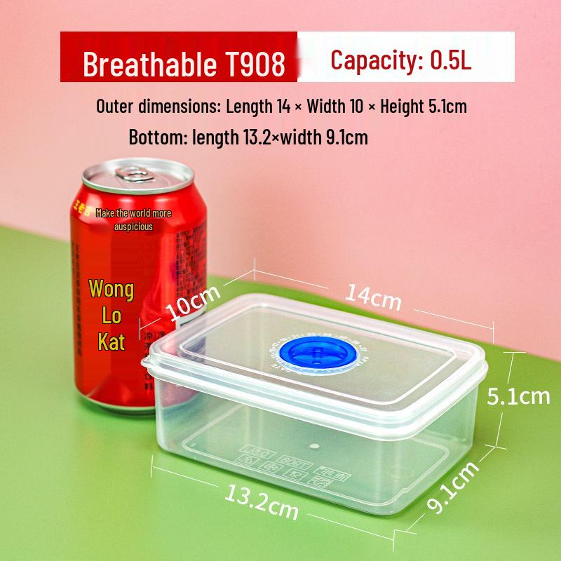 

0.5L Microwave-Safe Bento Box: Plastic, Refrigerator-Friendly, Perfect for Heating, Storing Lunch or Fruit.