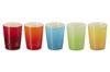 Short Tumbler, 240 Ml, Rainbow Design, Heat and Cold Resistant, Microwave and Oven Safe, Pack of 5 [Official Japanese Retailer]