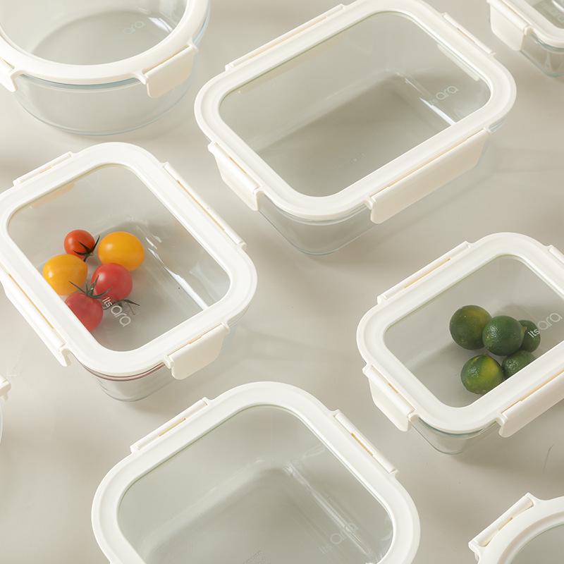 Lock & Lock 2-Piece Heat-Resistant Glass Lunch Box Set: Microwave and Refrigerator Safe, Sealed for Freshness. Gift-Ready.