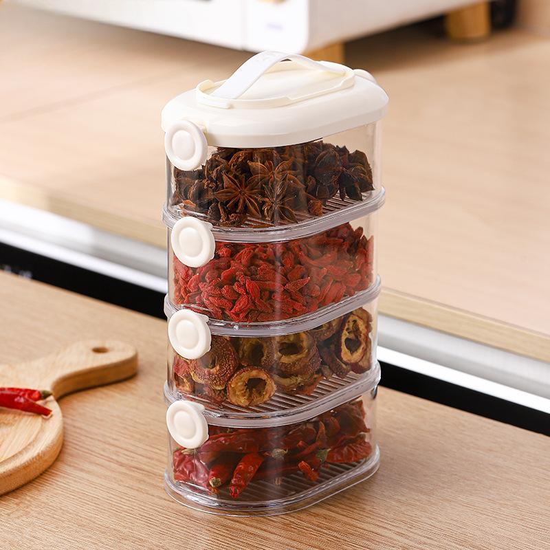 Kitchen Storage Box Household Scallion Ginger and Garlic Preservation Box Dried Fruit and Nut Sealed Box