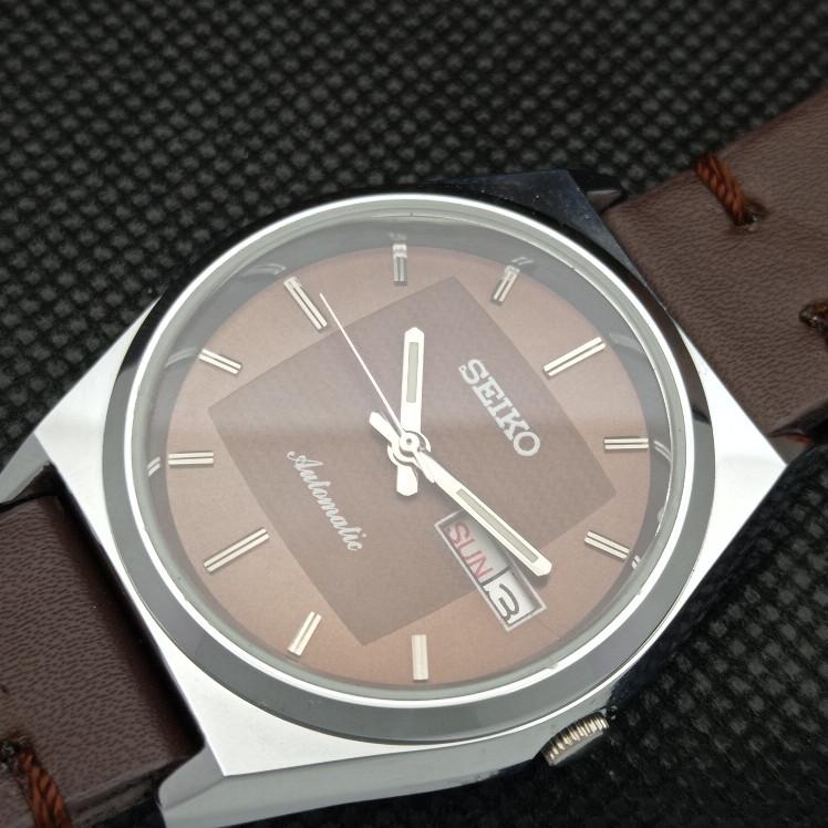 REFURBISHED VINTAGE SEIKO 5 AUTO 6309A JAPAN MENS D/D BROWN WATCH 593c-a314824-2 SKU593c-a314824