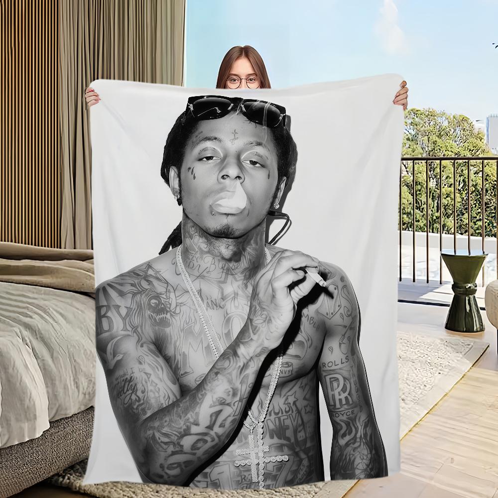 Rapper Lil W-Wayne Blanket For Sofa Room Microfiber Bedding Blanket office Travel Gift Home 30x40in